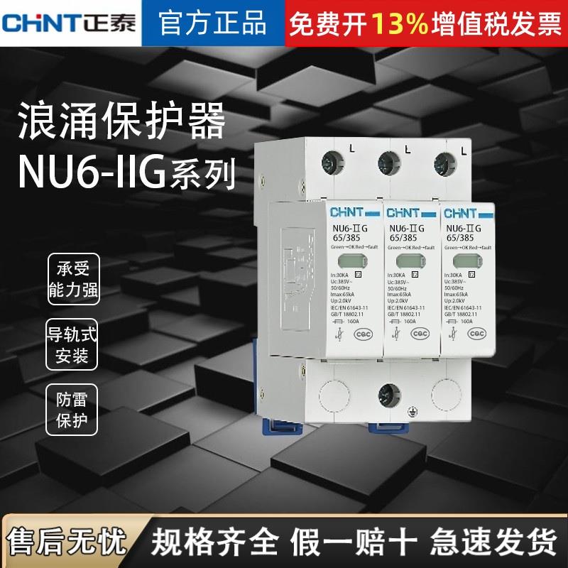 正泰 NU6-Ⅱ40kA/385V 2P4P家用工业 浪涌保护器电源防雷器NXU-Ⅱ