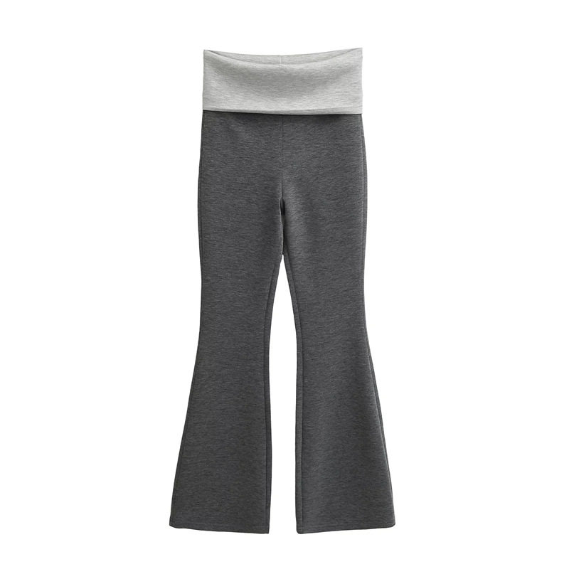 辣妹拼色翻腰提臀性感瑜伽裤微喇裤瑜伽裤春季休闲运动卫裤长裤女,女装/女士精品,卫裤,淘宝优惠券,粉丝福利购,淘宝优惠卷