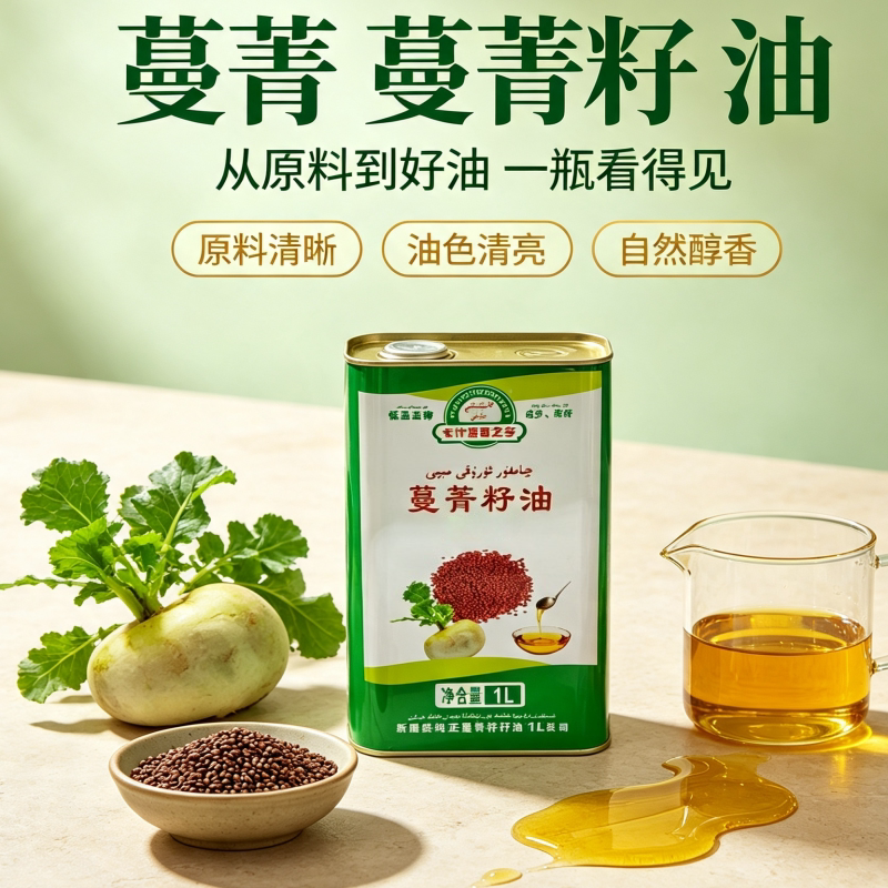 新疆蔓菁籽油压榨食用油