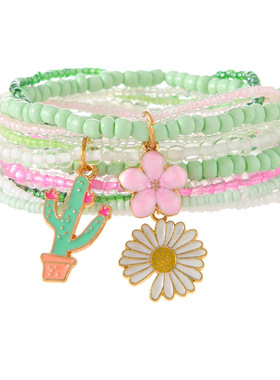 欧美时尚手链女仙人掌花朵造型