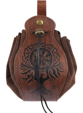中世纪零钱包维京风格囊袋可挂皮带复古腰包 Drawstring Pouch