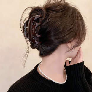 小众原创南瓜抓夹女时尚多发量鲨鱼夹新款加厚发夹抓力紧盘发夹