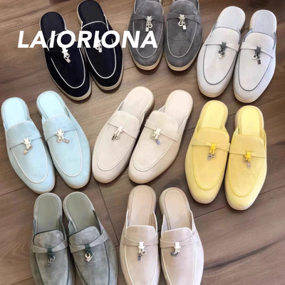 lP包头拖鞋平底半拖休闲女鞋