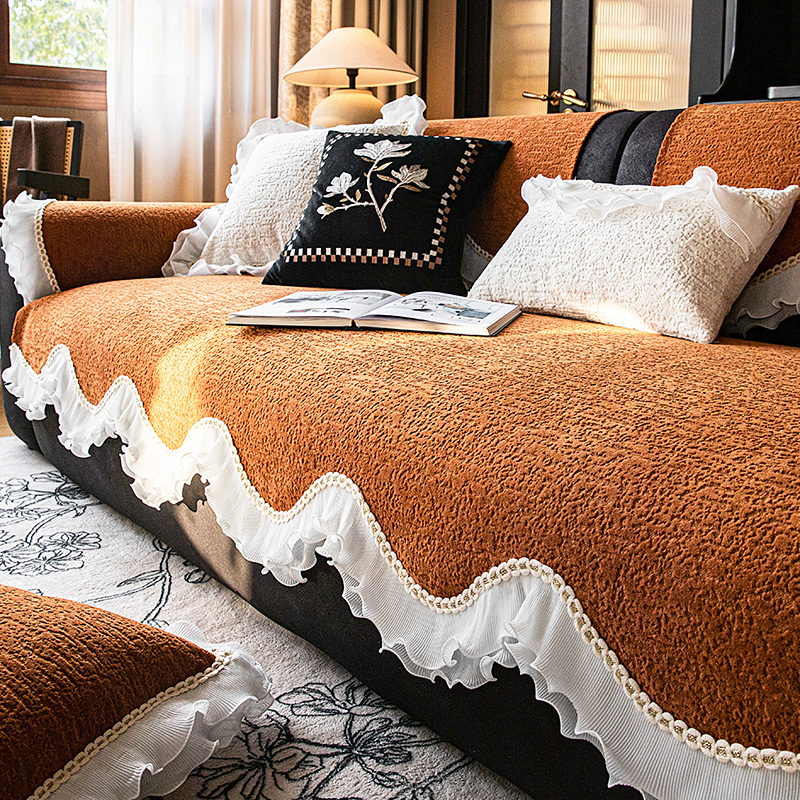 异形法式沙发垫四季通用防滑盖布