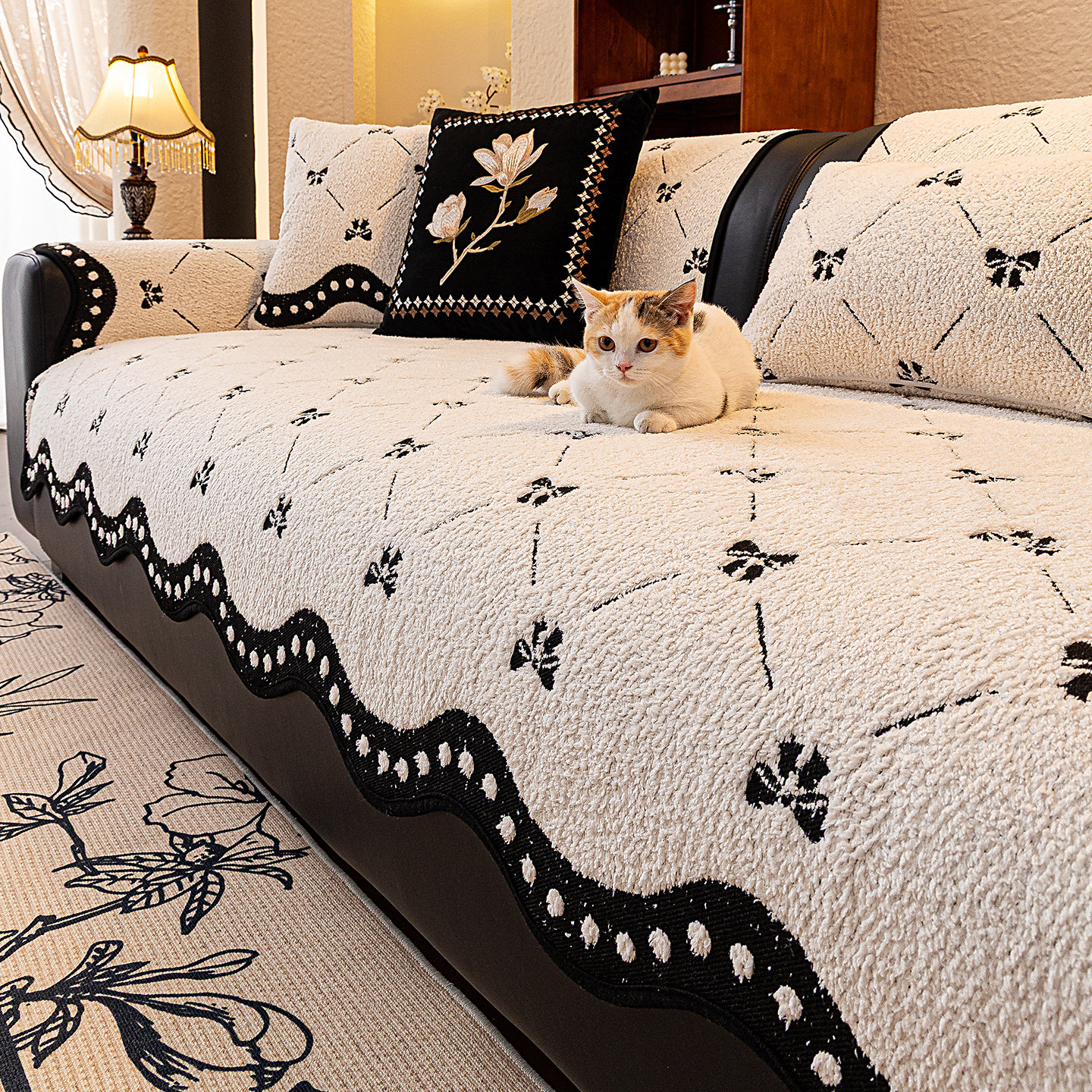 2026新款毛绒沙发垫秋冬固定防滑坐垫子直排四季通用皮沙发盖布巾,居家布艺,沙发垫,淘宝优惠券,粉丝福利购,淘宝优惠卷