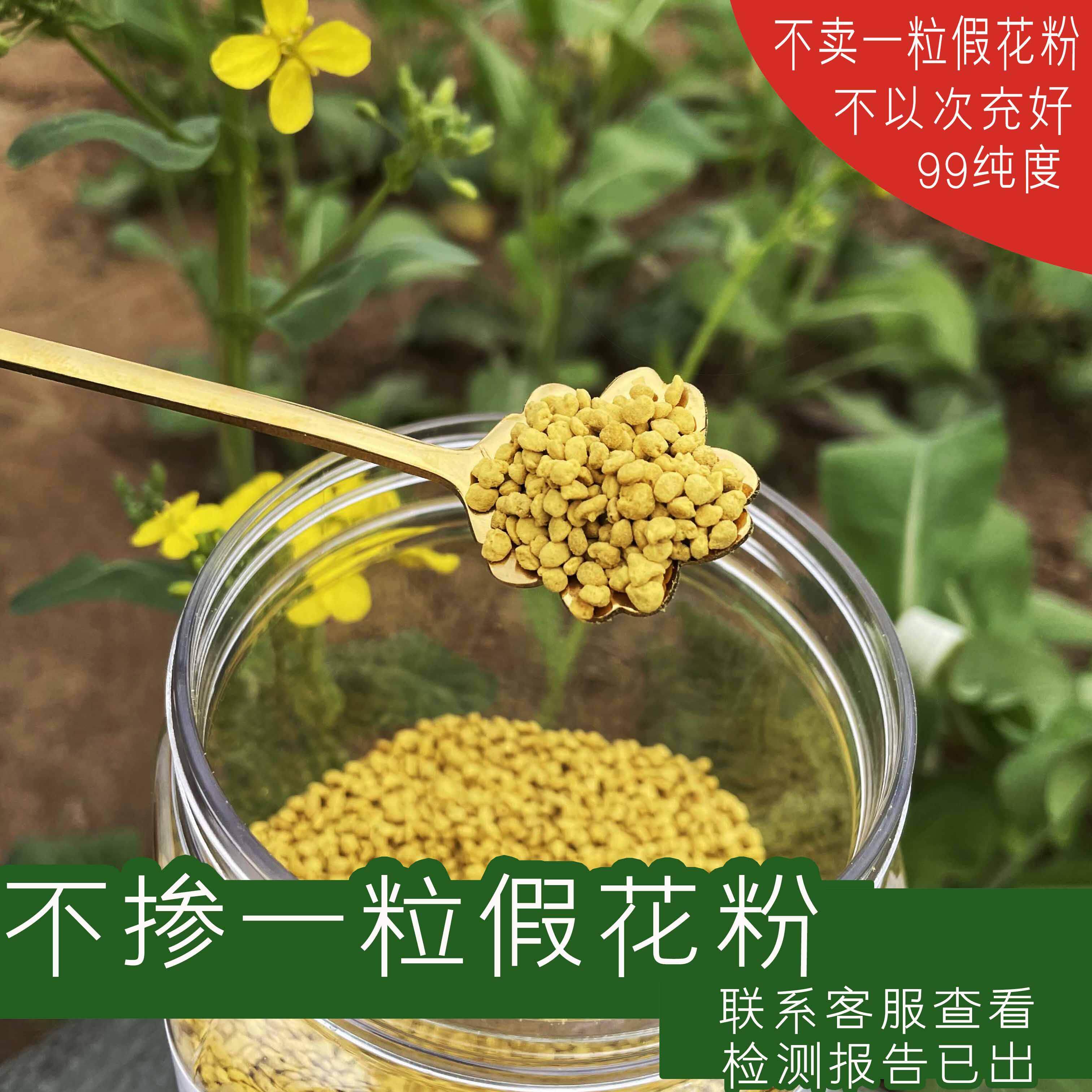 新鲜油菜花粉可食蜂用天然正品未POQ一破壁青高原纯粉纯正海斤