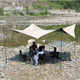帐篷户外天幕露营野餐防晒防雨加厚蝶形八角天幕遮阳棚旅游厚帐篷