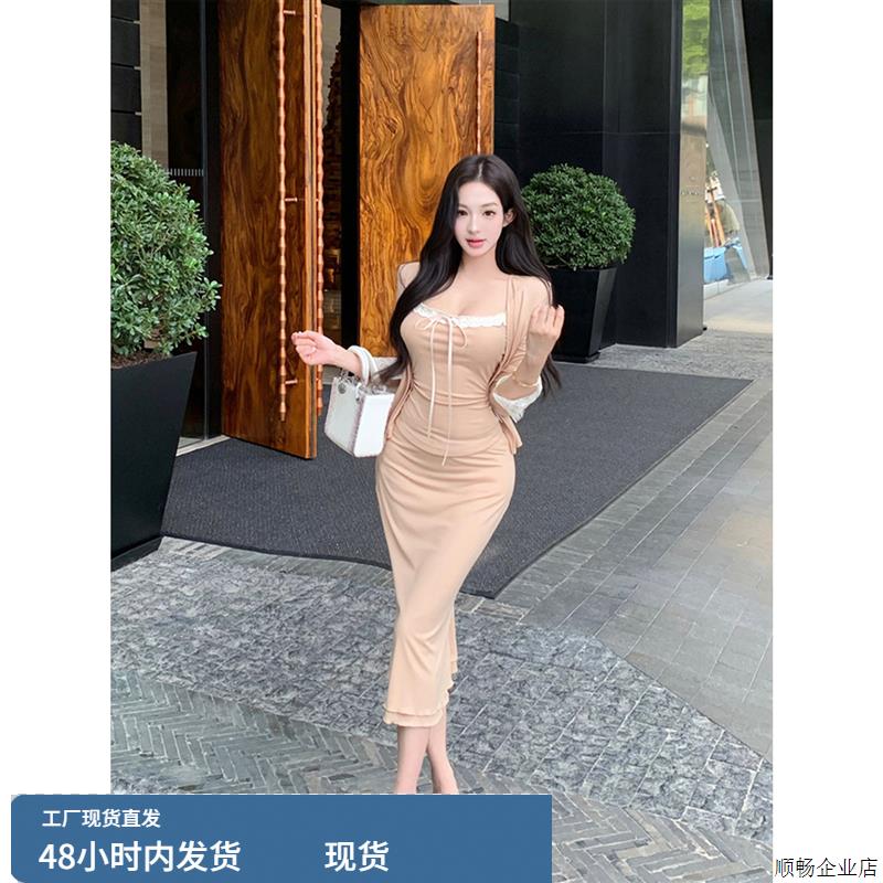 miu系富家千金小香风套装女早秋季清冷贵气感穿搭辣妹裙子两件套