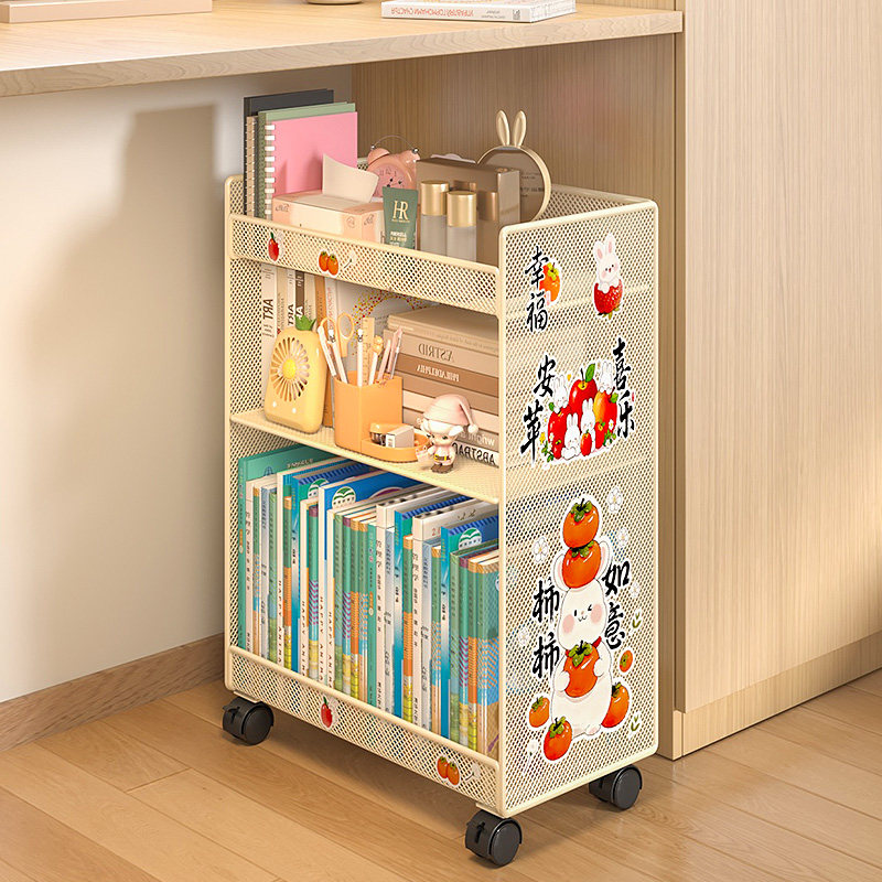 书本置物架可移动收纳架子小推车