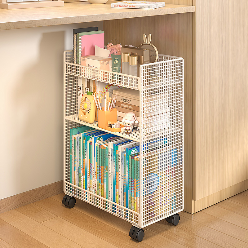 桌下置物架带轮小推车可移动书架