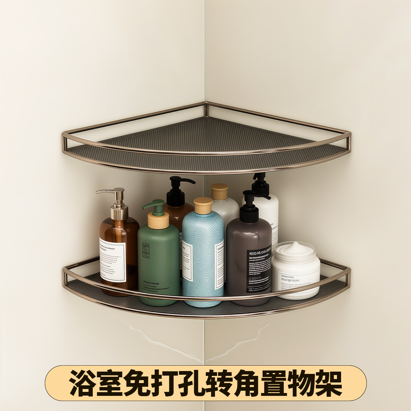 浴室置物架卫生间扇形三角篮壁挂墙上洗手间厕所转角整理收纳架子