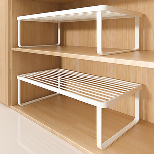 厨房整体橱柜内置物架柜子分层架台面隔板碗碟调料品锅具竈台下收