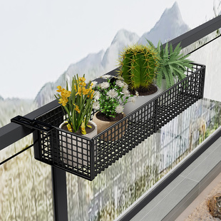 窗外绿植置物挂篮窗台花盆托架壁挂式阳台防盗窗悬挂式护栏置物架