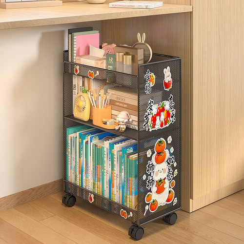可移动小推车置物架书桌旁分层架