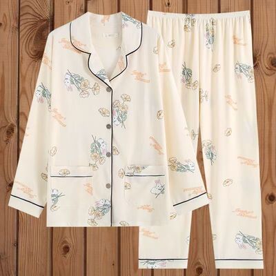 80-300斤睡衣女春秋季长袖宽松加肥大码新款女士睡衣月子服套装冬