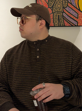 oops鹅噗丝亨利领毛衣宽松大码上衣混纺羊毛针织衫休闲男秋冬