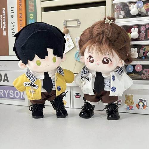 策策虎帅酷日记20cm棉花娃娃衣站姿正常体替换无属性公仔玩偶衣服