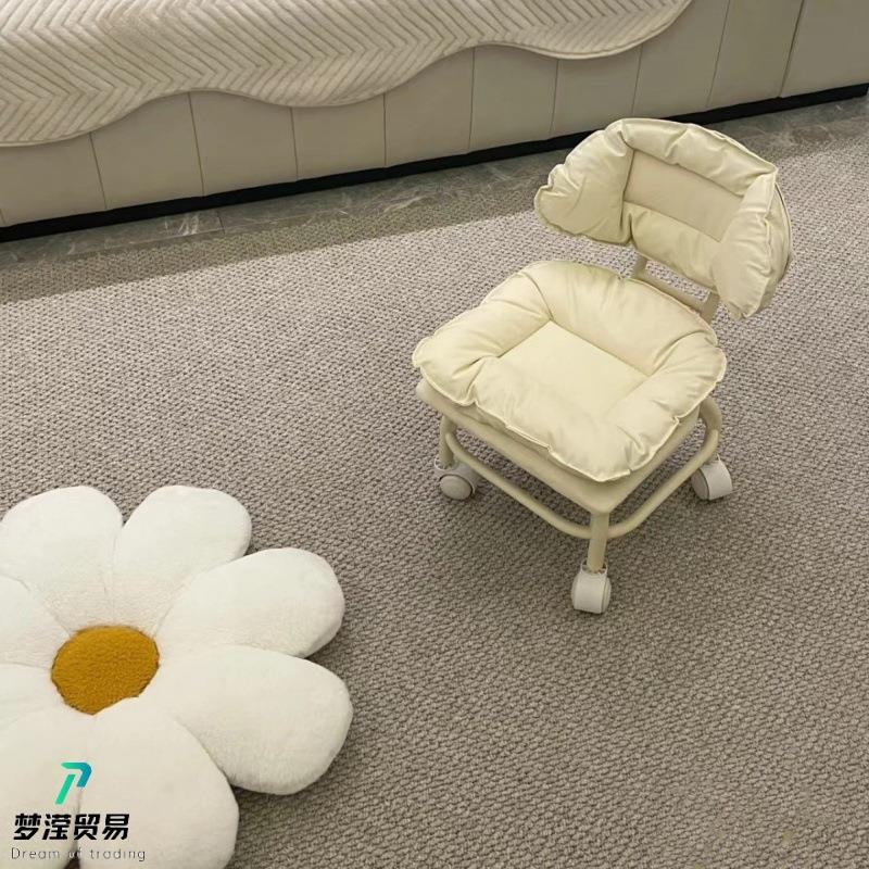 小凳子家用矮凳坐凳小型茶几沙发凳学步凳带轮小椅子靠背滑轮矮凳