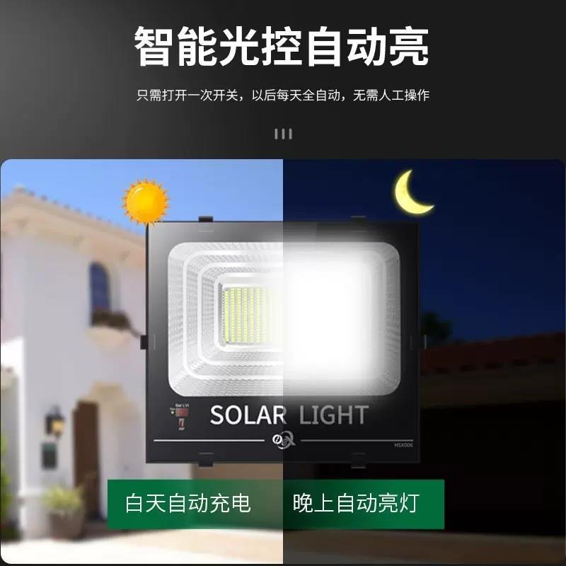 直销新款太阳能路灯户外照明灯投光灯庭院超亮防水壁灯室外大灯珠