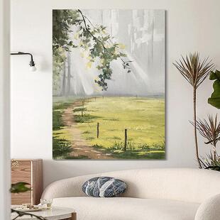 《前途光明》北欧风景抽象客厅沙发背景墙装饰画餐厅进门玄关挂画