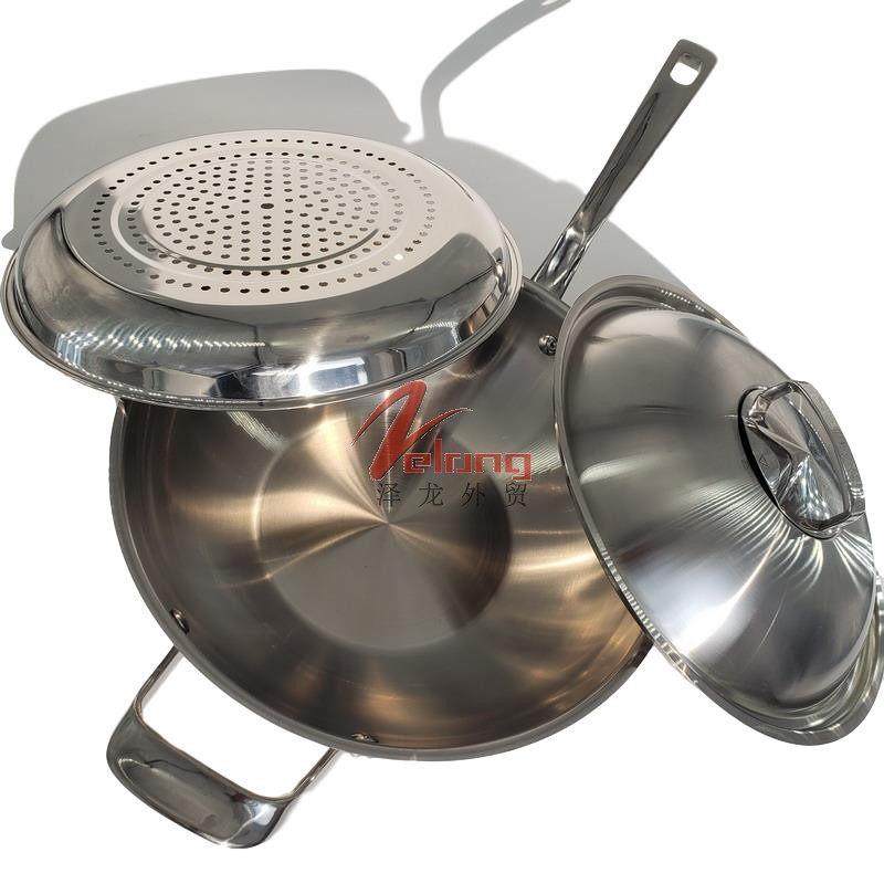 高档加厚316不锈钢炒锅闷锅火锅汤锅蒸锅煎锅套件 艺术收藏品