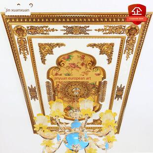 欧式灯池灯盘装饰客厅天花板吊顶造型线条 pvc吊顶石膏灯盘长方形