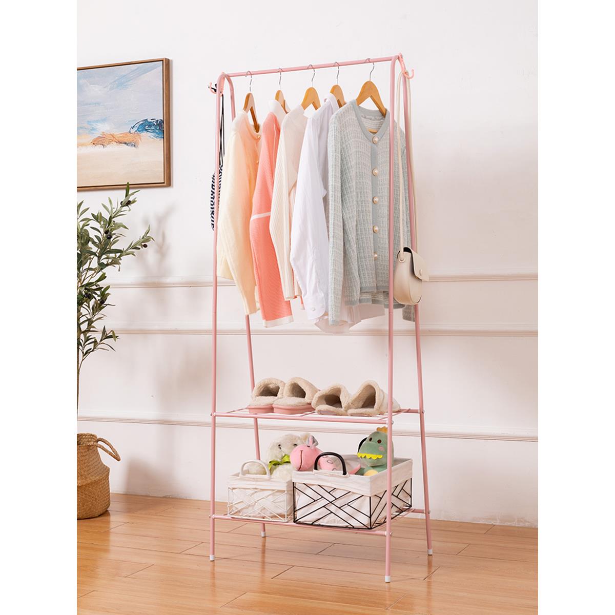 斯堪的纳维亚简单的衣服晾衣架,落地式家用衣服晾衣架,学生宿舍