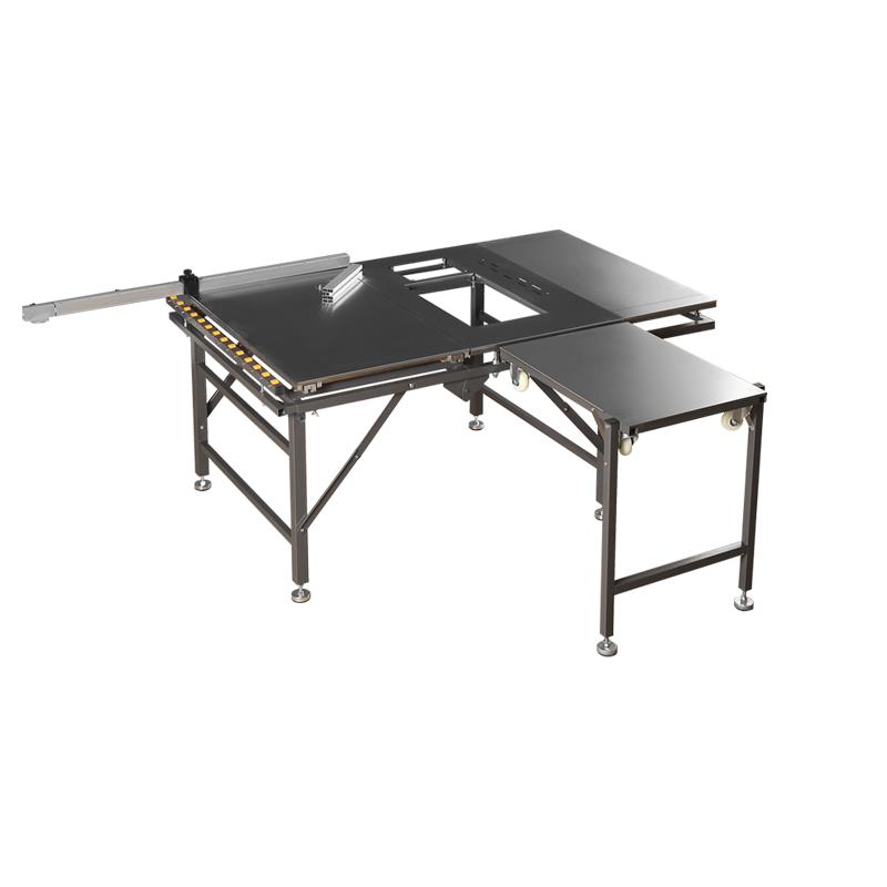 新款木工推台锯装修用台式折叠不锈钢工作台无尘子母锯多功能精密