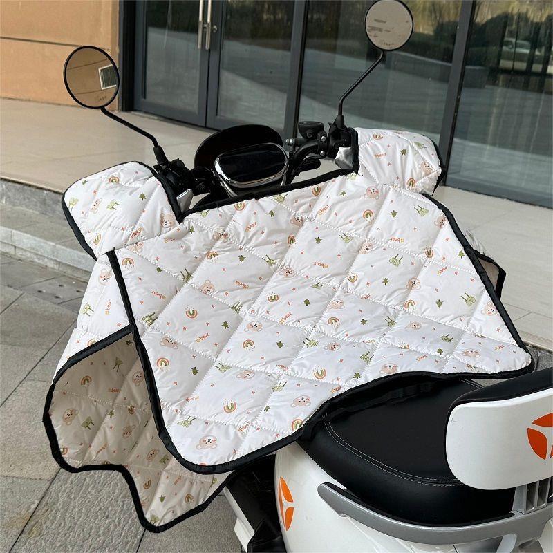 电动车挡风被中厚款四季通用双面防雨水春秋小型电瓶摩托车防风罩