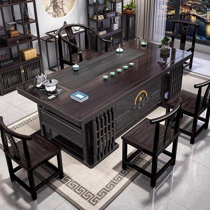 新中式茶桌椅组合办公室茶几实木茶台茶具套装一体家用功夫泡茶台,住宅家具,家用茶台/茶桌,淘宝优惠券,粉丝福利购,淘宝优惠卷
