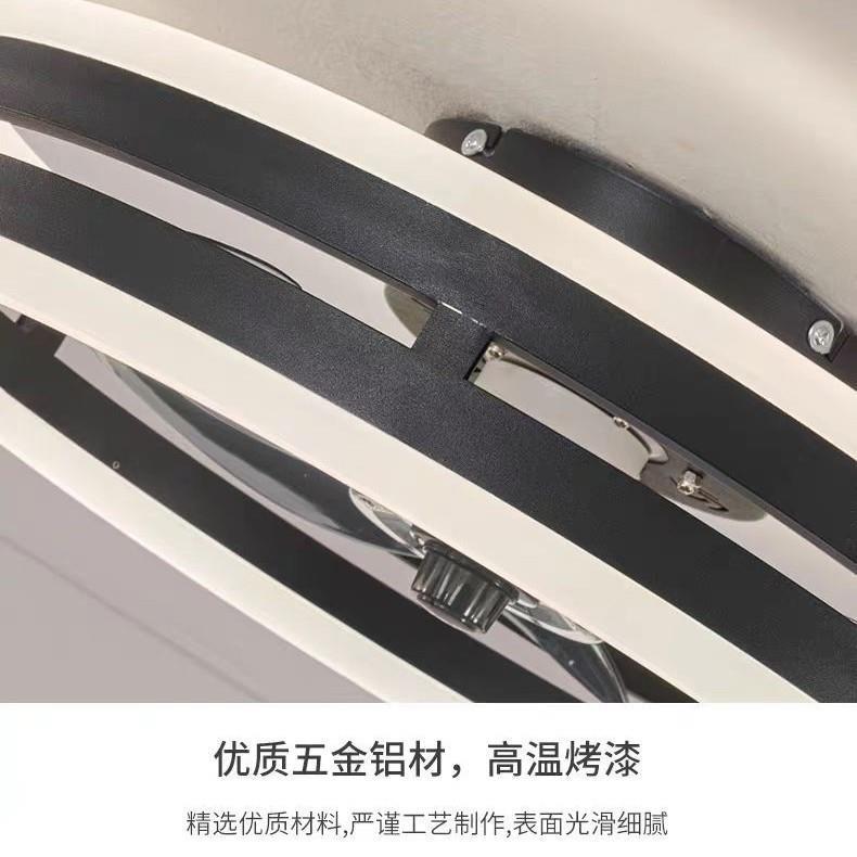 led吸顶智能卧室风扇灯静音大风力客厅餐厅风扇带灯一体中山灯具