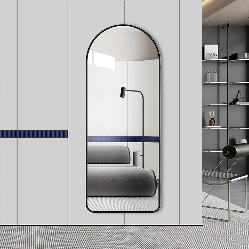 拱门形穿衣镜全身镜镜子贴墙防爆落地镜家用壁挂女生卧室女试衣镜