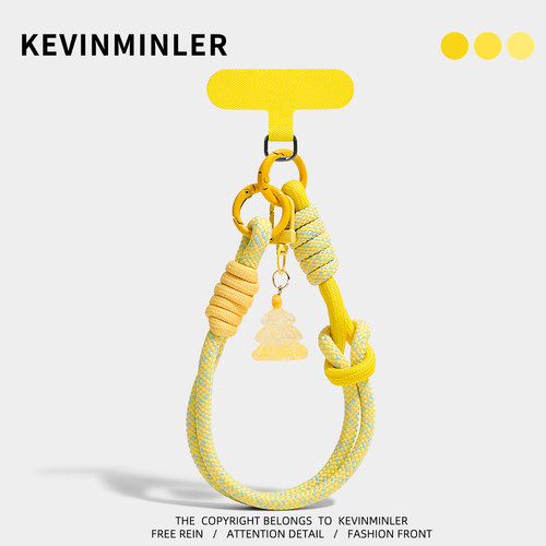 KEVINMINLER原创黄色圣诞树手机挂绳包挂件钥匙扣挂饰圣诞节礼物