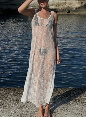 Hollow lace solid color dress forwomen女士镂空蕾丝纯色连衣裙