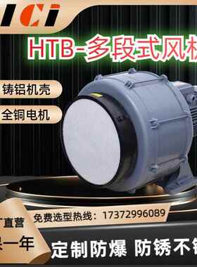 HTB-透浦多段式鼓风机HTB75-053 3.7KW通风排风气体输送养殖