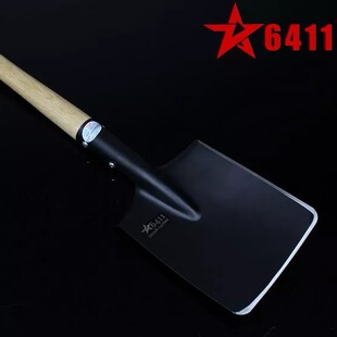 6411工厂Q209B 掘壕铲工兵小铲锰钢锹户外车载锹平头挖地铲铲雪冰