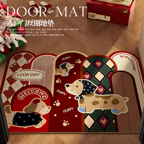 圣诞入户地垫氛围感卡通小狗