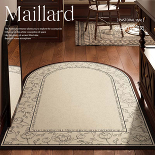 复古入户门地垫pvc进门门口内外脚垫子高级感美式 可擦洗皮革地毯