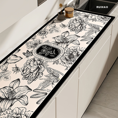 厨房沥水垫洗手台水槽吸水垫子