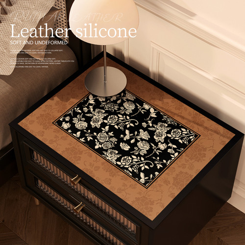 中古风床头柜保护皮革桌垫桌布