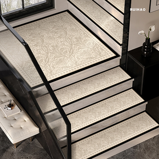 美式实木楼梯垫踏步垫免胶自粘硅胶可擦洗室内防滑垫地毯定制地垫
