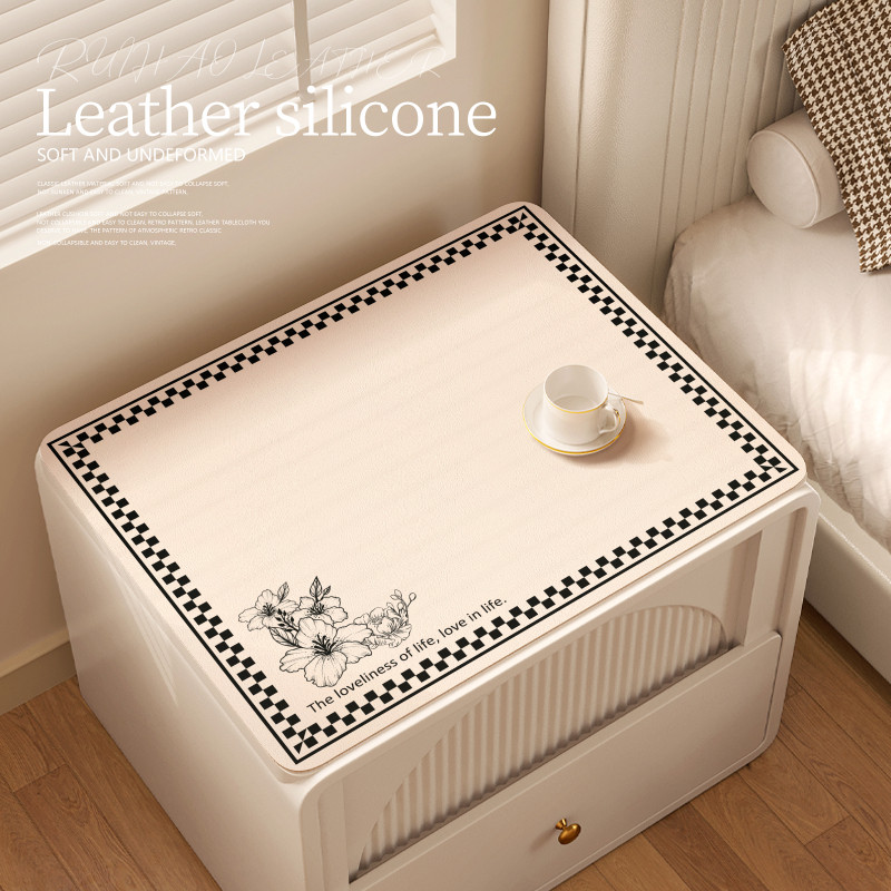 轻奢高级感床头柜台面桌布防水防油防烫桌垫冰箱防尘盖布保护垫子,居家布艺,桌布,淘宝优惠券,粉丝福利购,淘宝优惠卷