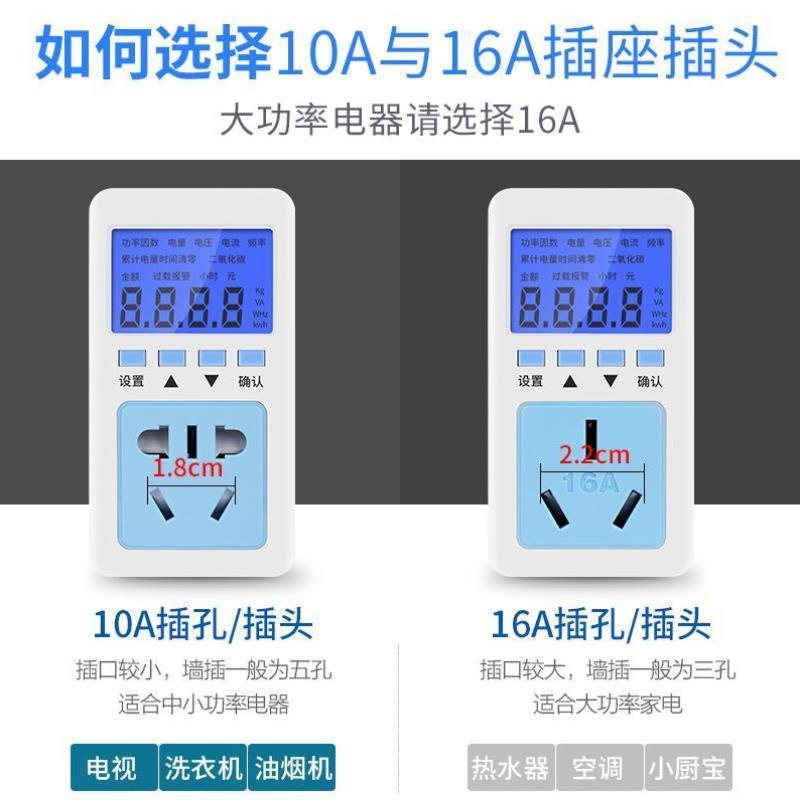 记出租屋计度家用插座耗电量电表电费空调计费器电插头计计量电器