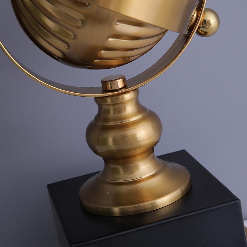 金地球仪摆件办 酒柜装饰品 书柜关电镀属创意玄8798饰品 公室摆