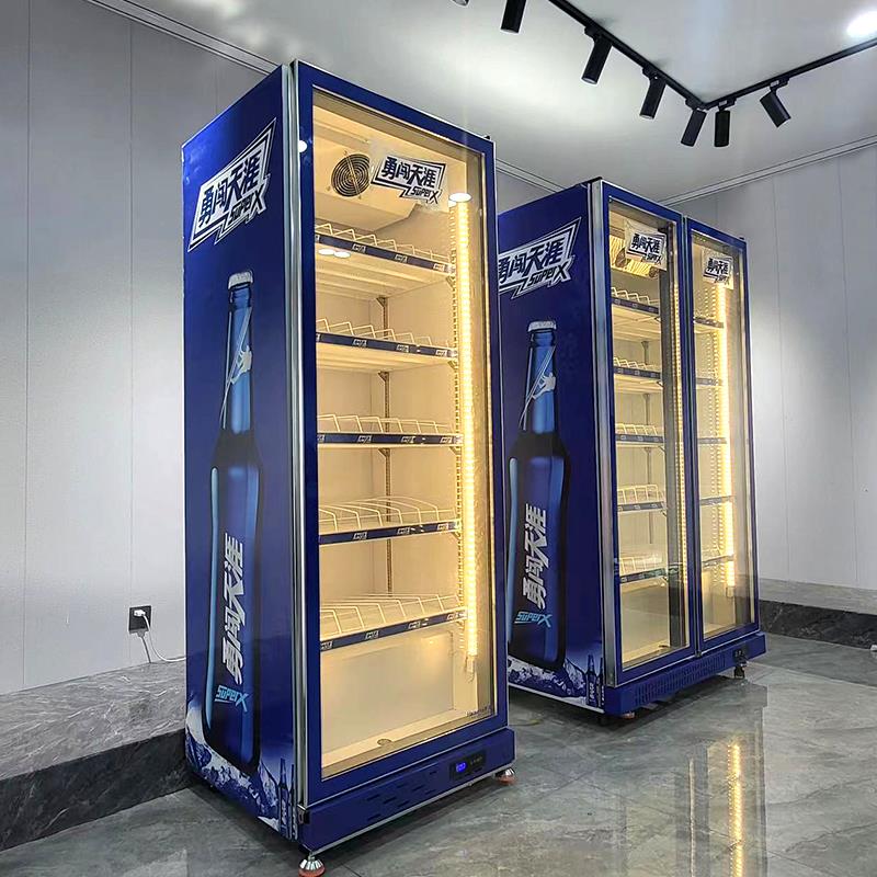 风冷无霜娃哈哈饮料柜保鲜柜立式冰柜商用展示柜冷藏啤酒冷藏直冷