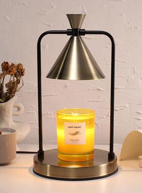 香薰融蜡烛台灯卧室可调光ins覆古融蜡灯金属浪漫香氛小夜灯