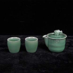 家用便携式 云上青瓷旅行户外功夫茶具套装 包泡茶杯壶轻奢高档陶瓷