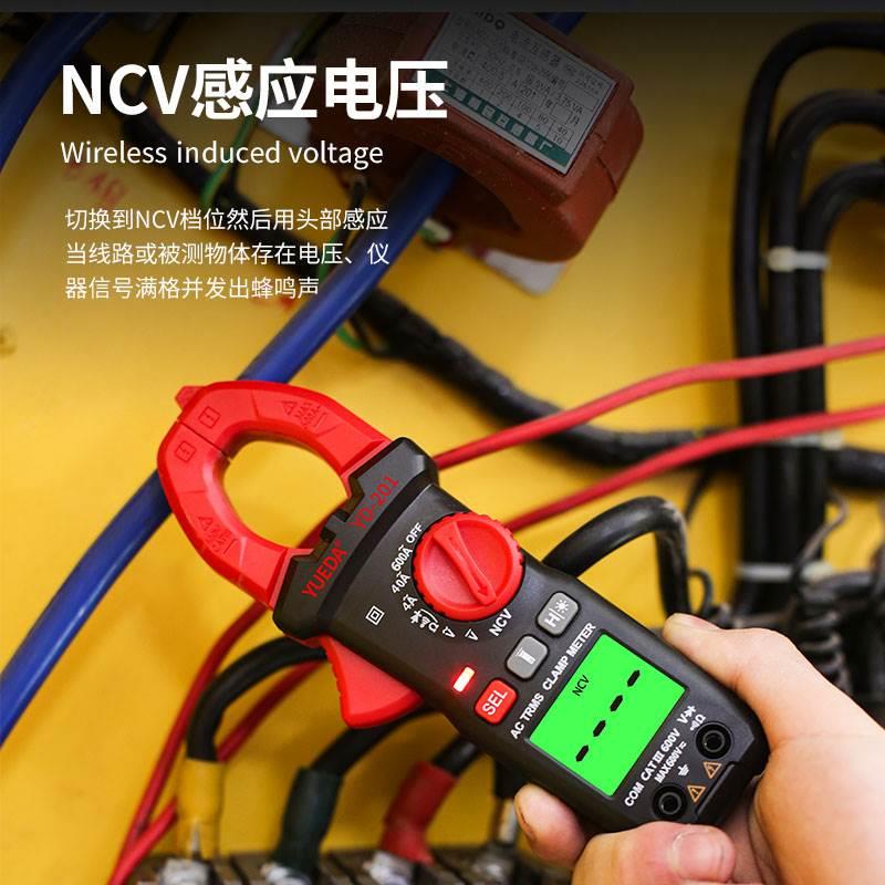 德国精装进口YD-202钳形表双色屏万用表数字高精度全自动防烧钳型