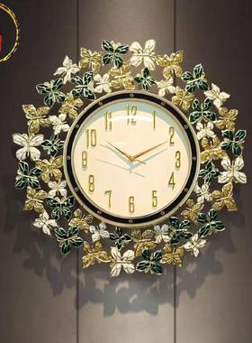 威弗列德欧洲时尚新家壁挂装饰挂钟覆古轻奢家用客厅玄关艺术挂钟