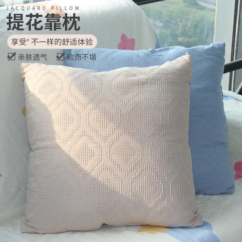 夏季抱枕办公室午睡靠枕背垫客厅沙发透气凉感立体浮雕抱枕套